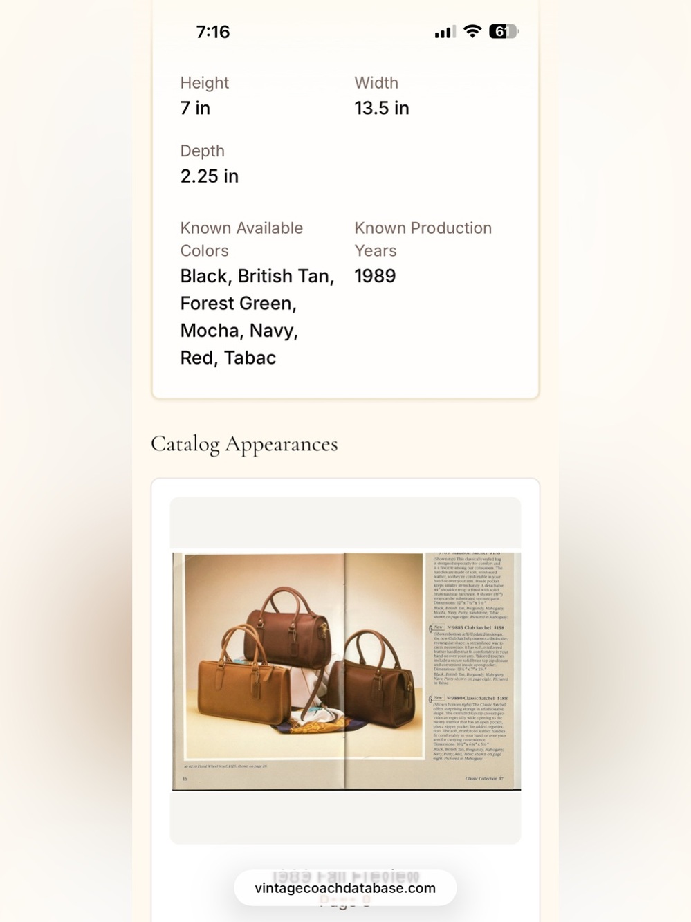 Vintage Coach Club Satchel - Picture 4 of 5